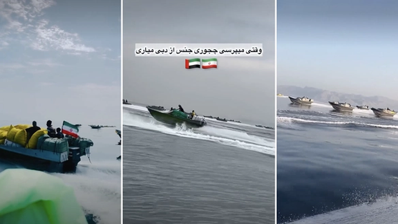 Iranian vessels carrying goods from Khasab toward Iran (file photo)