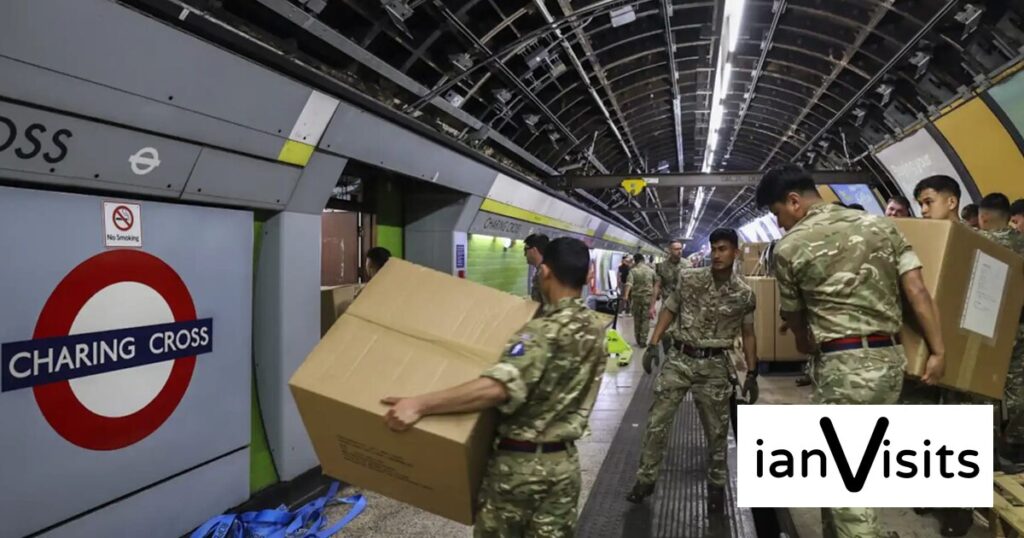 Disused Charing Cross tube tunnels used for major NATO war exercise Disused Charing Cross tube tunnels used for major NATO war exercise