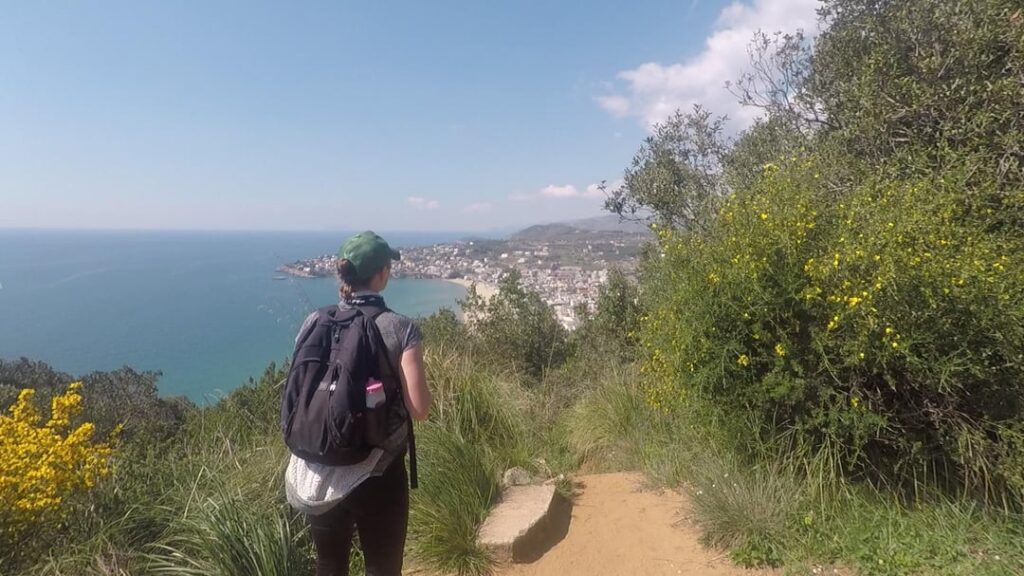 Hiking up Monte Orlando above Gaeta, Italy Hiking up Monte Orlando above Gaeta, Italy