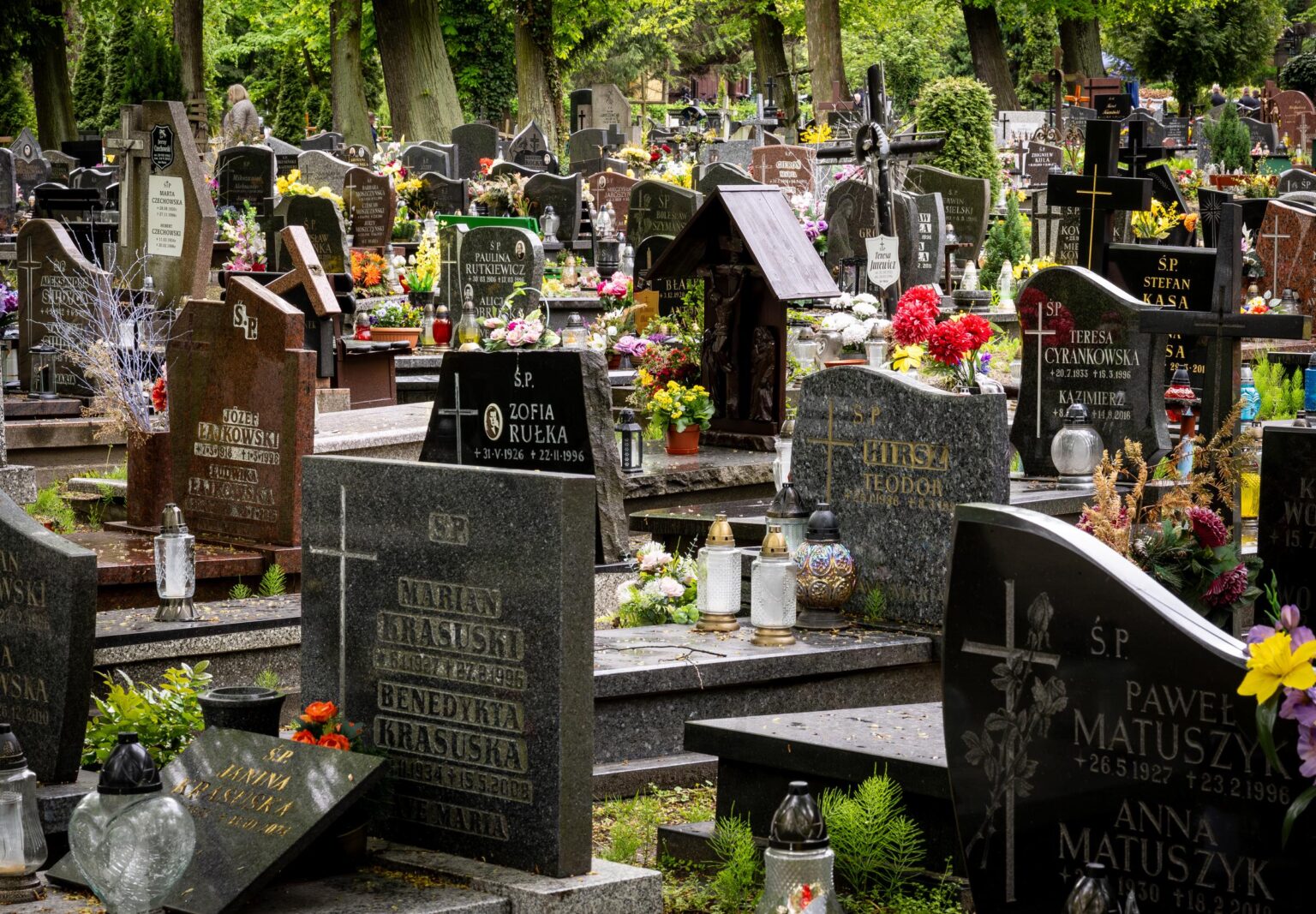 Cemetery in Gdansk, Poland.