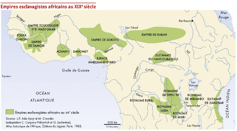 Slave-trading empires of Africa in the 19th century