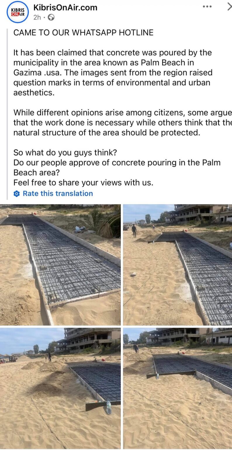 What is this obscenity in the closed-off area of Varosha in Famagusta—yet another act by this idiotic occupation regime?