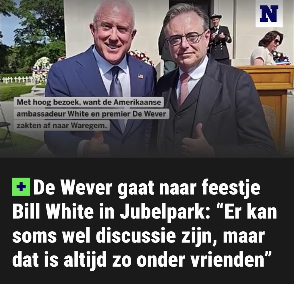 De Wever goes to Bill White's party in Cinquantenaire Park: “There can sometimes be discussion, but that is always the case among friends”