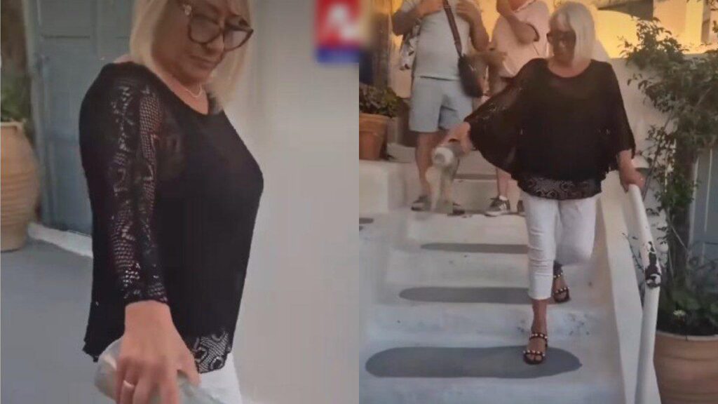 Santorini: A tourist spread ashes of a dead person in the streets (Video)