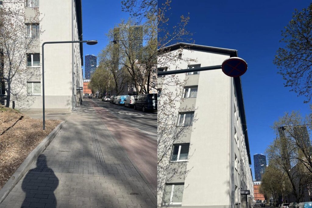 Weird road sign installation