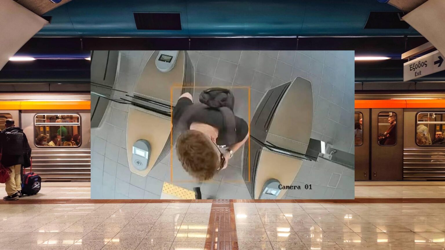 This is the new camera on the Metro that sees those who pass without a ticket