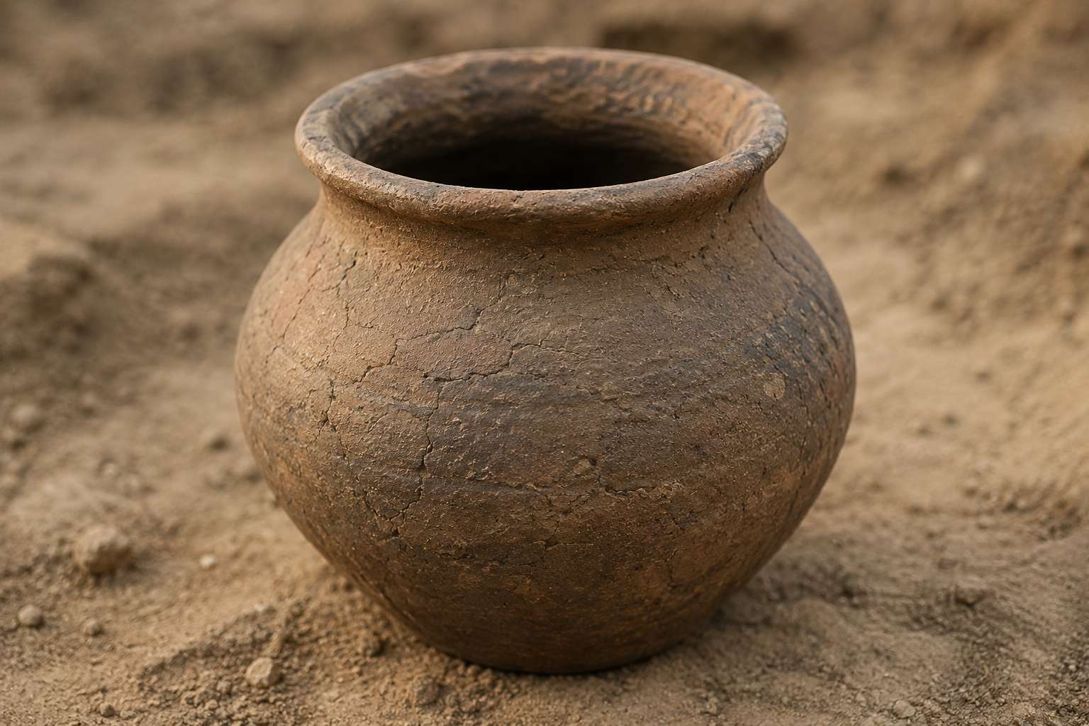 Handmade pot from the late Sarmatian settlement in Hungary