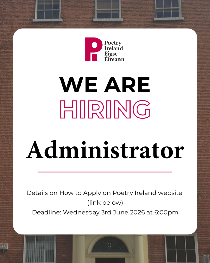 Poetry Ireland Administrator | The Journal of Music in Ireland