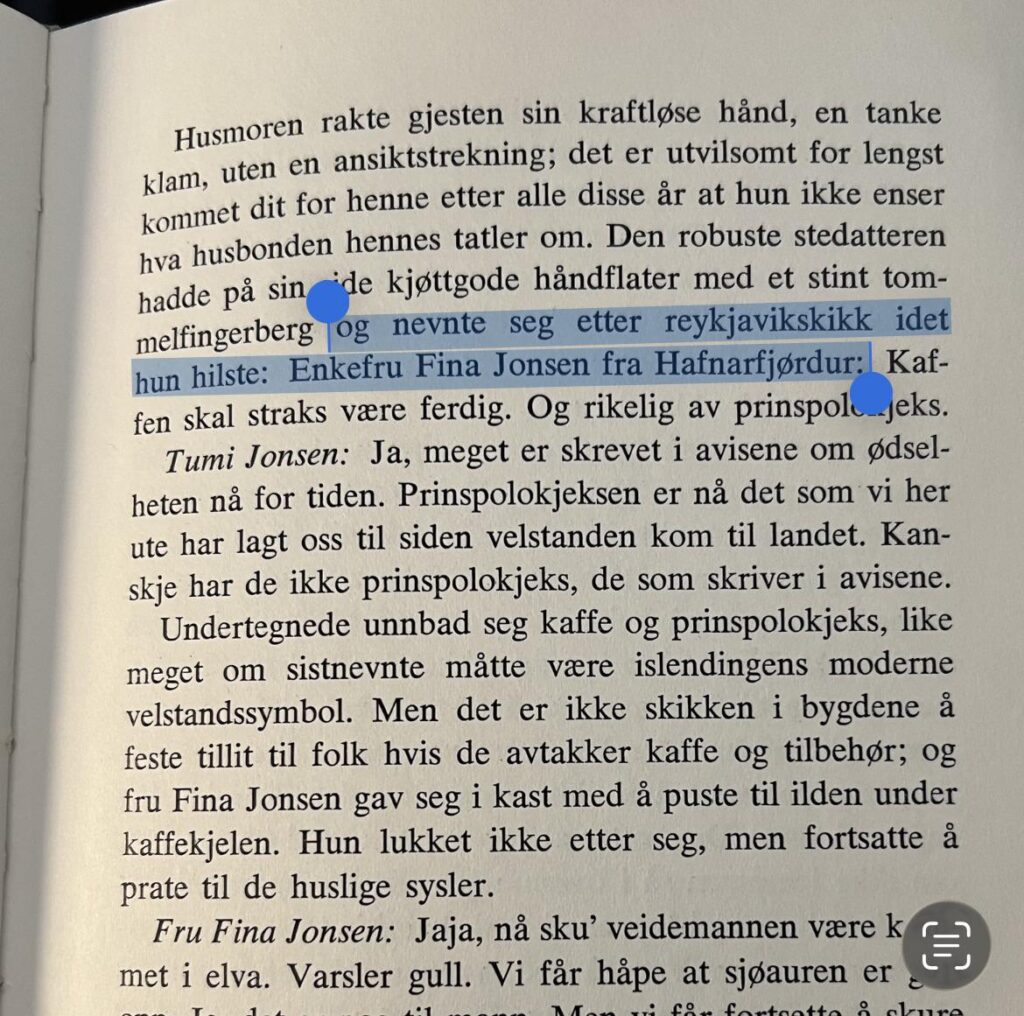 Was this type of "Reykjavik greeting" widespread in the 1960s, or is it just something special about Laxness?