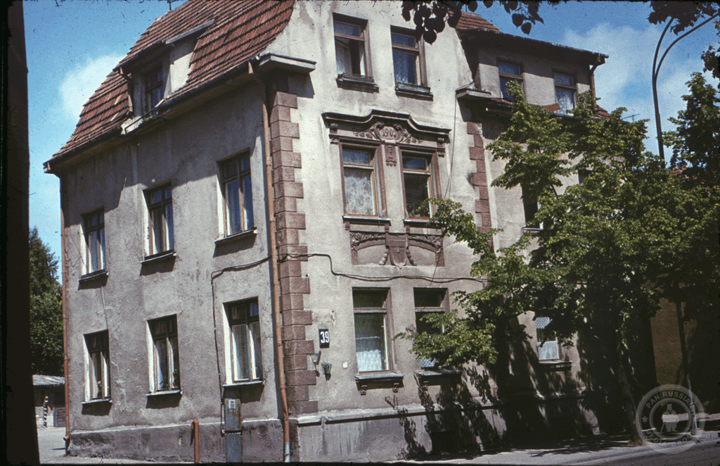 Help me identify this street / building in Klaipėda (or Nida) — circa late 1970s?