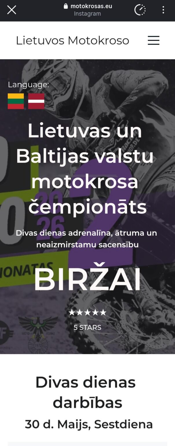 Anyone going to the Lithuanian and Baltic Motocross Championship in Birža, Lithuania?