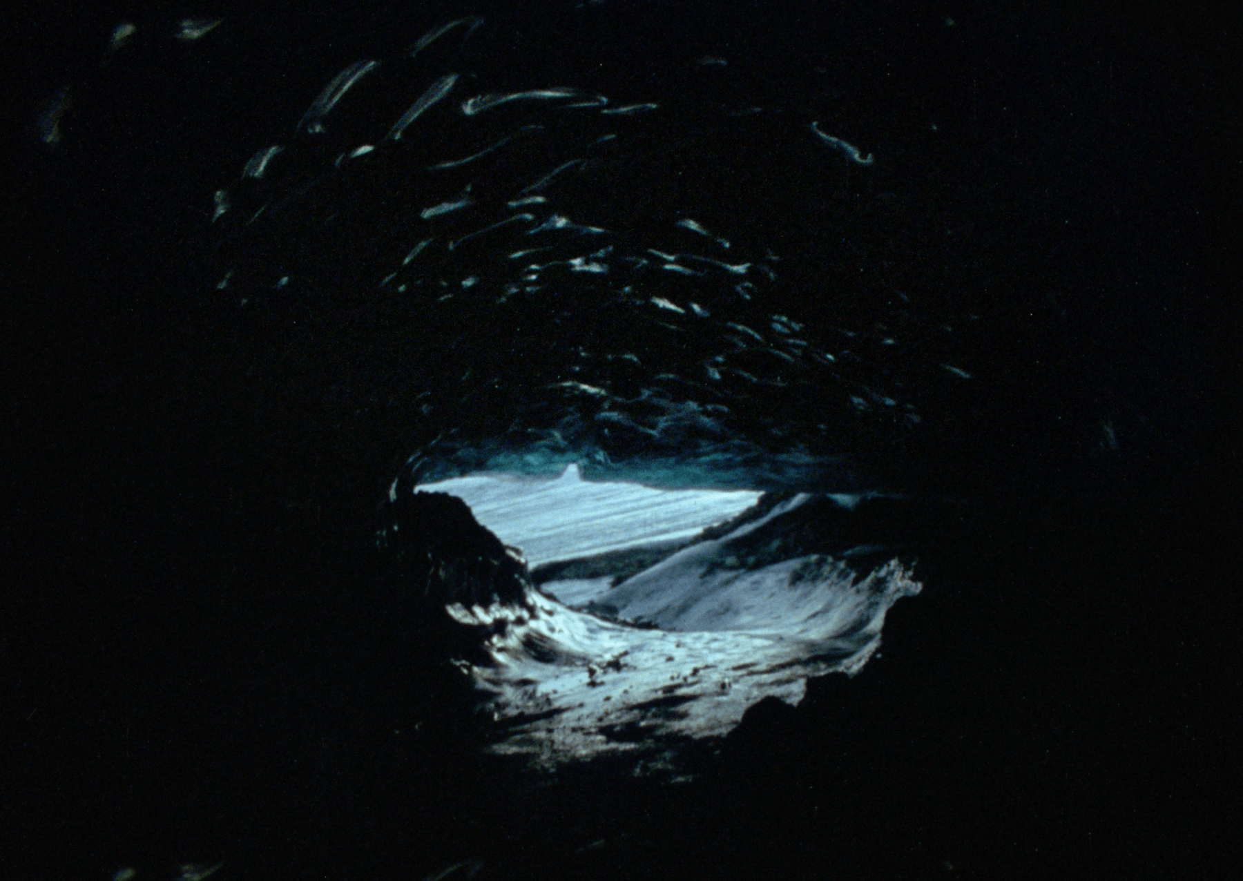 An ice cave in Iceland. Image: National Geographic.
