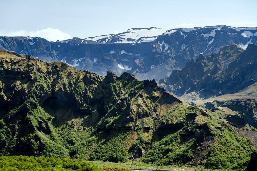 Thorsmork Valley in Iceland in spring. Thorsmork Valley in Iceland in spring.