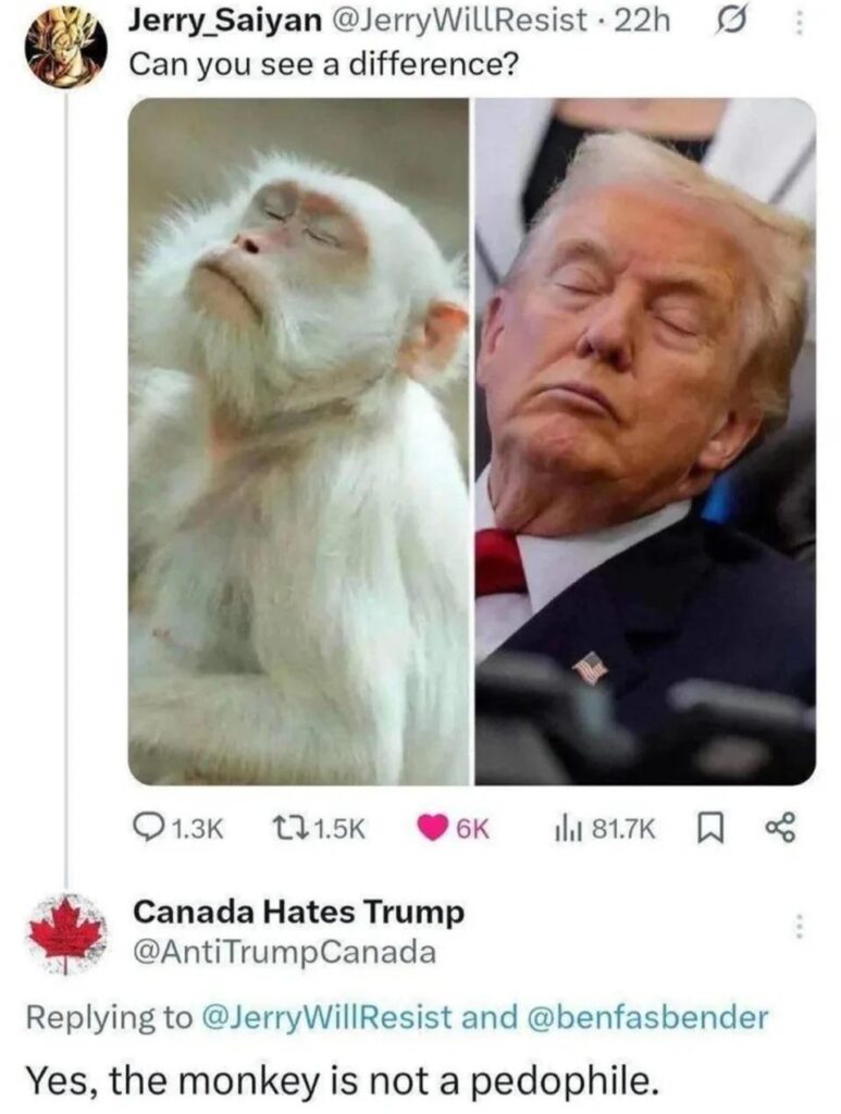 Monkey 1, Trump 0