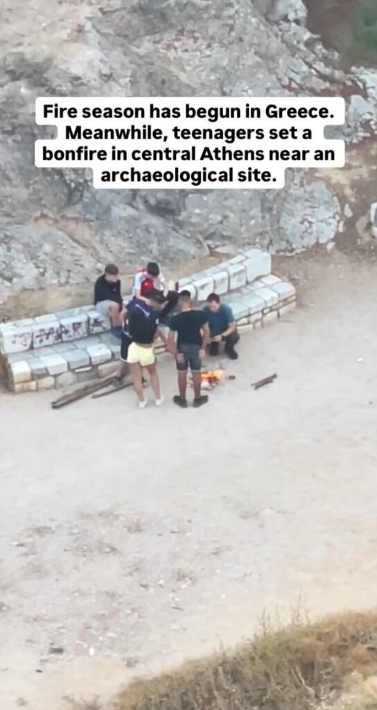 I saw this on social media from a tourist(?). In the comments, they scold him, tell the children to have a good time, the earth is not on fire, etc. Do you agree?