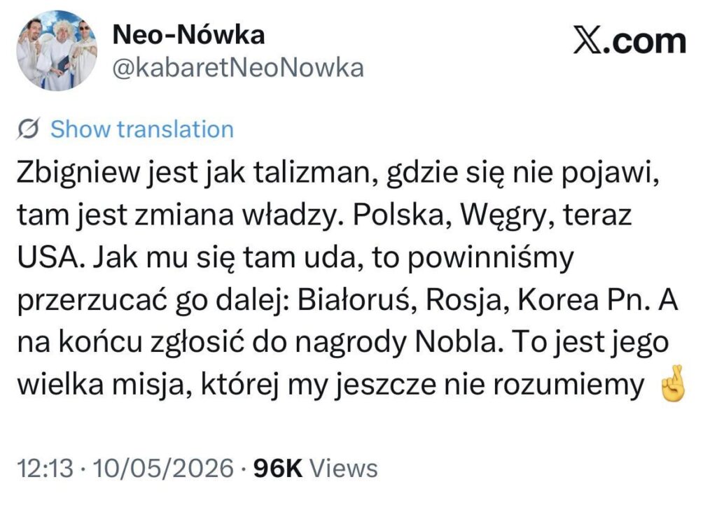 Zbigniew is like a talisman