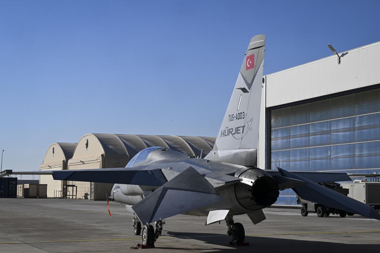 A view of Hurjet aircraft at the Turkish Aerospace Industries (TAI) facilities in Ankara, Türkiye, on December 30, 2025. (AA Photo)