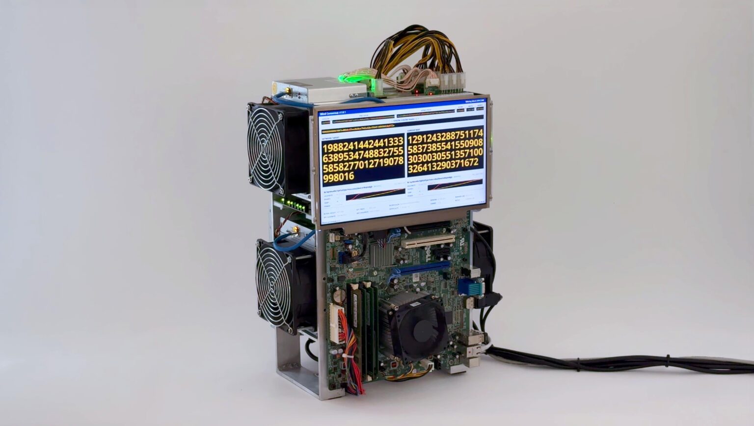 I built a crypto mining lottery machine [video]