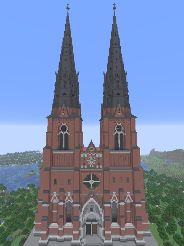 Uppsala Cathedral in Minecraft