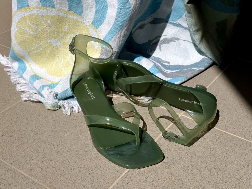 Jeffrey campbell jelly sandals for evenings and dates nights in Croatia