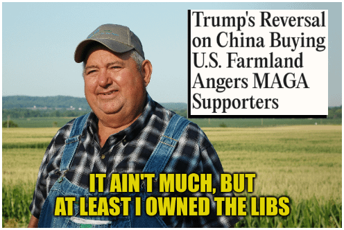 I guess Donnie's "America first" means first for Chinese investors.
