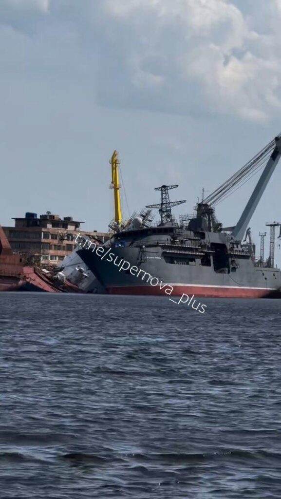 2 months after Ukrainian attack, russian ships remain uselessly capsized in Vyborg, Leningrad region