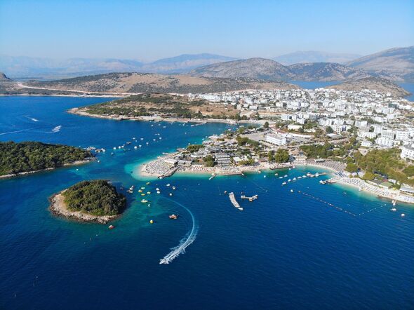 Ksamil drone view in Albania