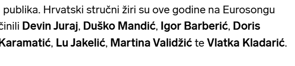 This is the Croatian jury that last night gave Israel 5 points, not Eurovision. The Croatian audience once again gave them 0, the only one after the Lithuanian one