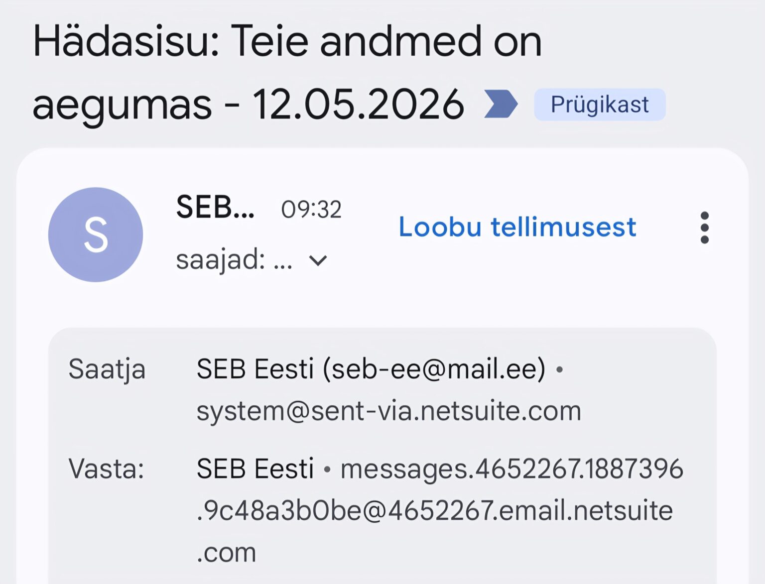 The bank is in trouble with me