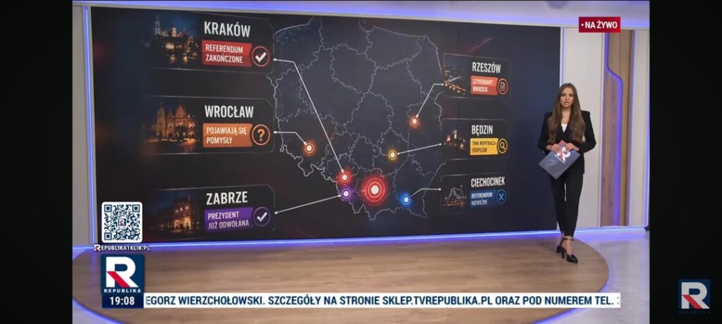 Map of Poland according to TV Republika Map of Poland according to TV Republika