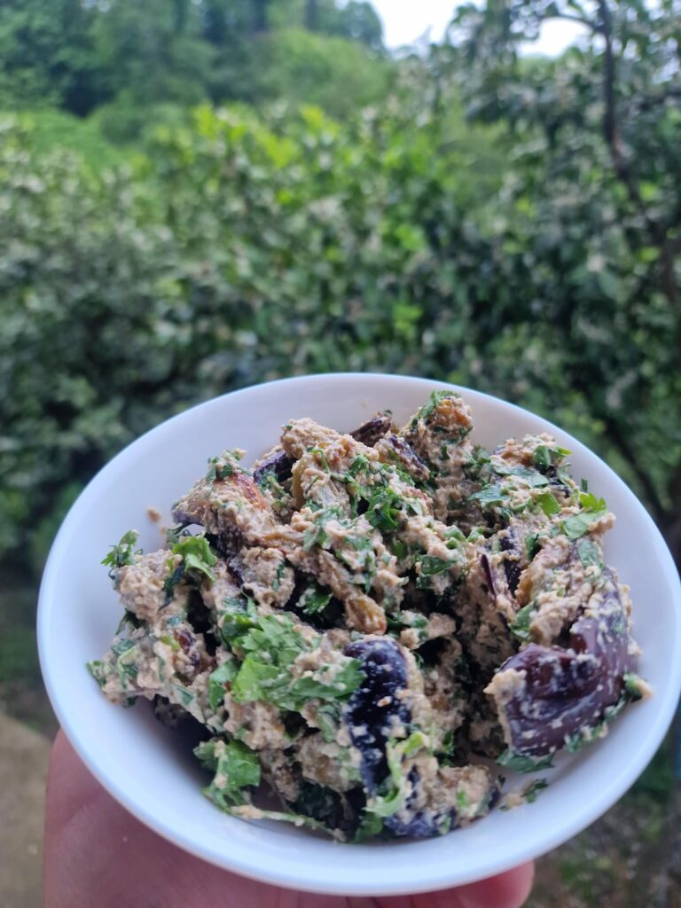 My favourite salad with a nice commercial wine.