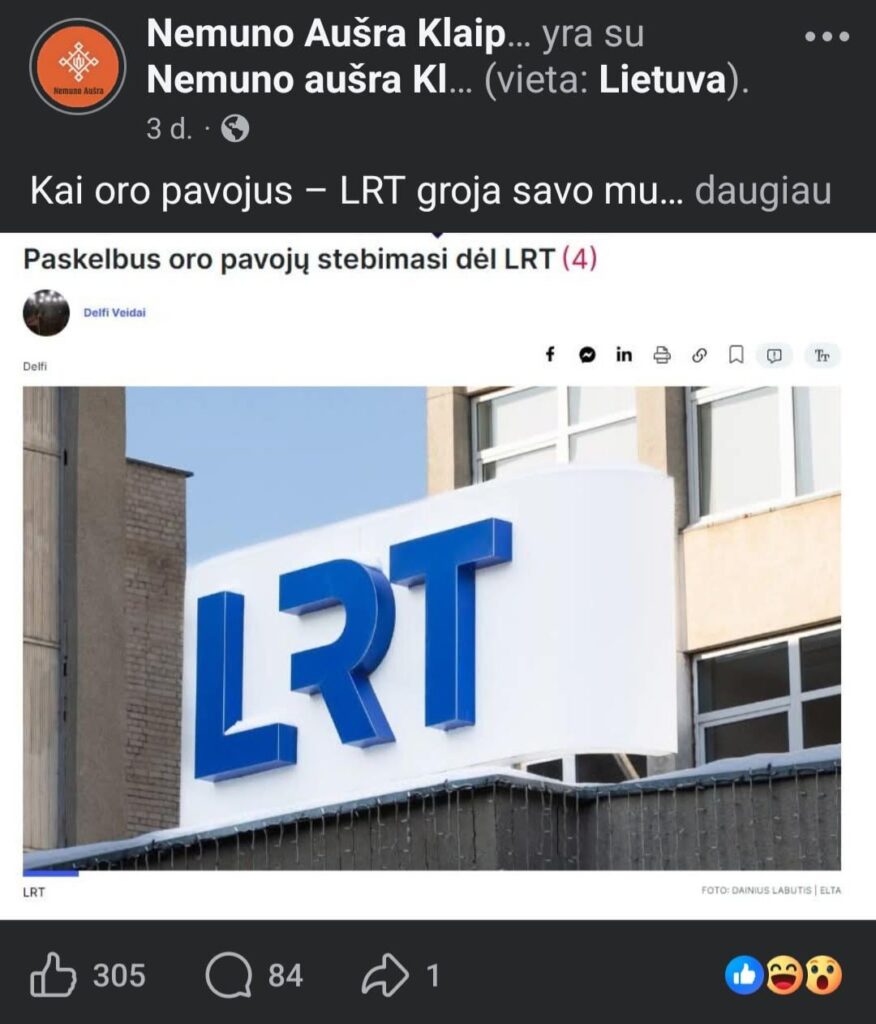 Why does Nemunas Aušra openly lie? Why does Nemunas Aušra openly lie?