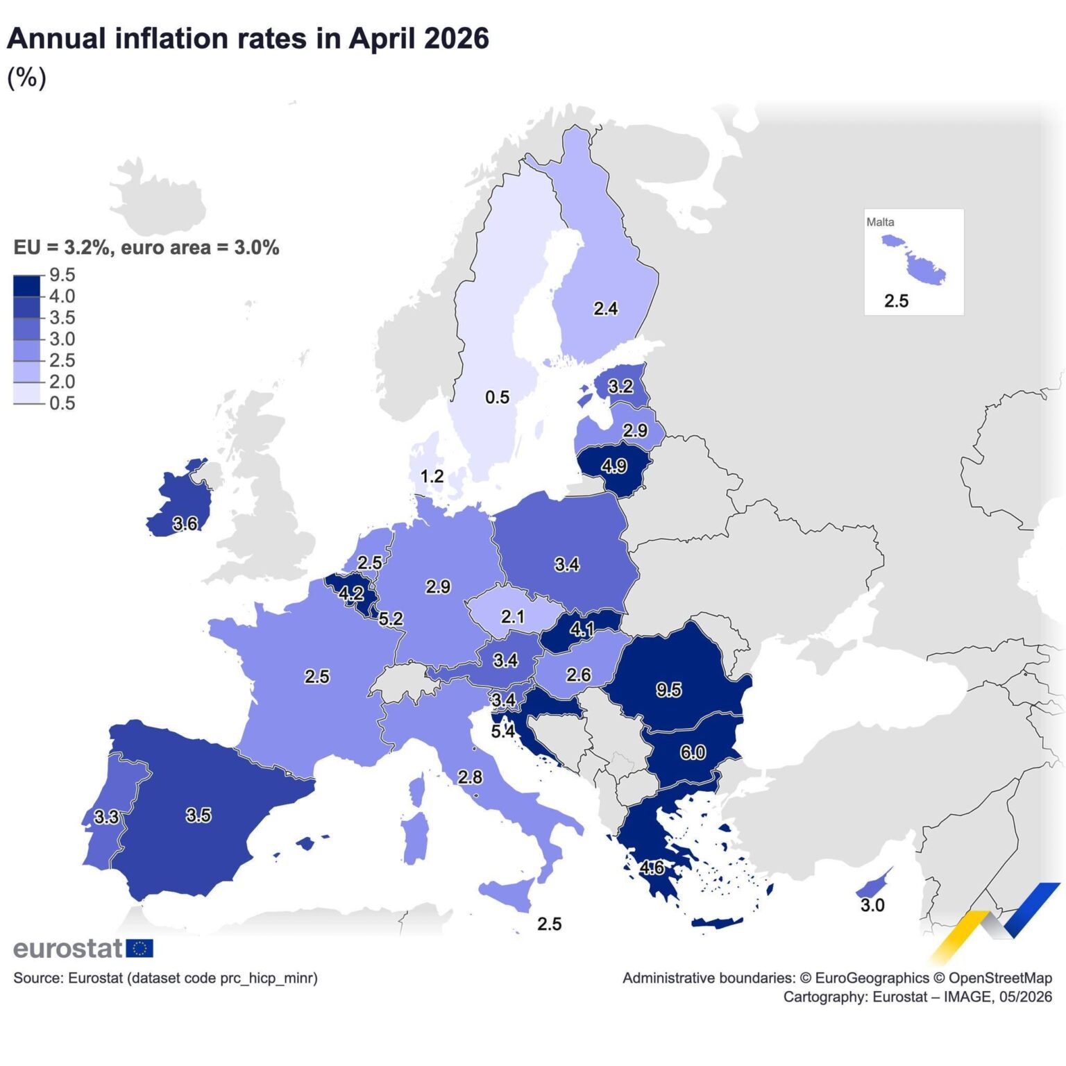 Luxembourg is leading the inflation rate among the west Europe