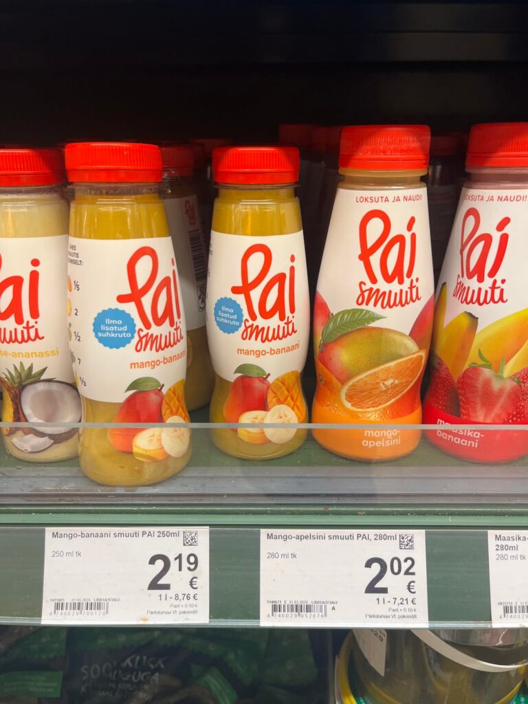 New Pai smoothie – just as sweet, but smaller and more expensive New Pai smoothie - just as sweet, but smaller and more expensive