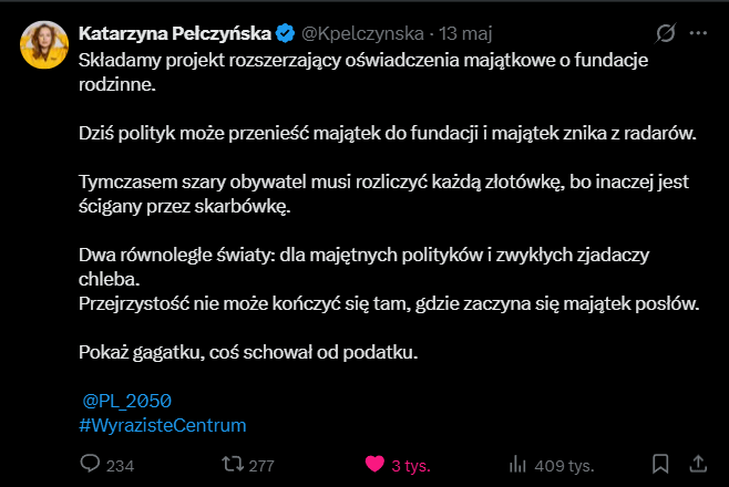 Pełczyńska-Nałęcz, as usual, with rigcz. "Show me, jet-setter, he hid something from the tax" :)