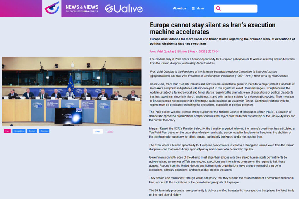 Europe cannot stay silent as Iran’s execution machine accelerates