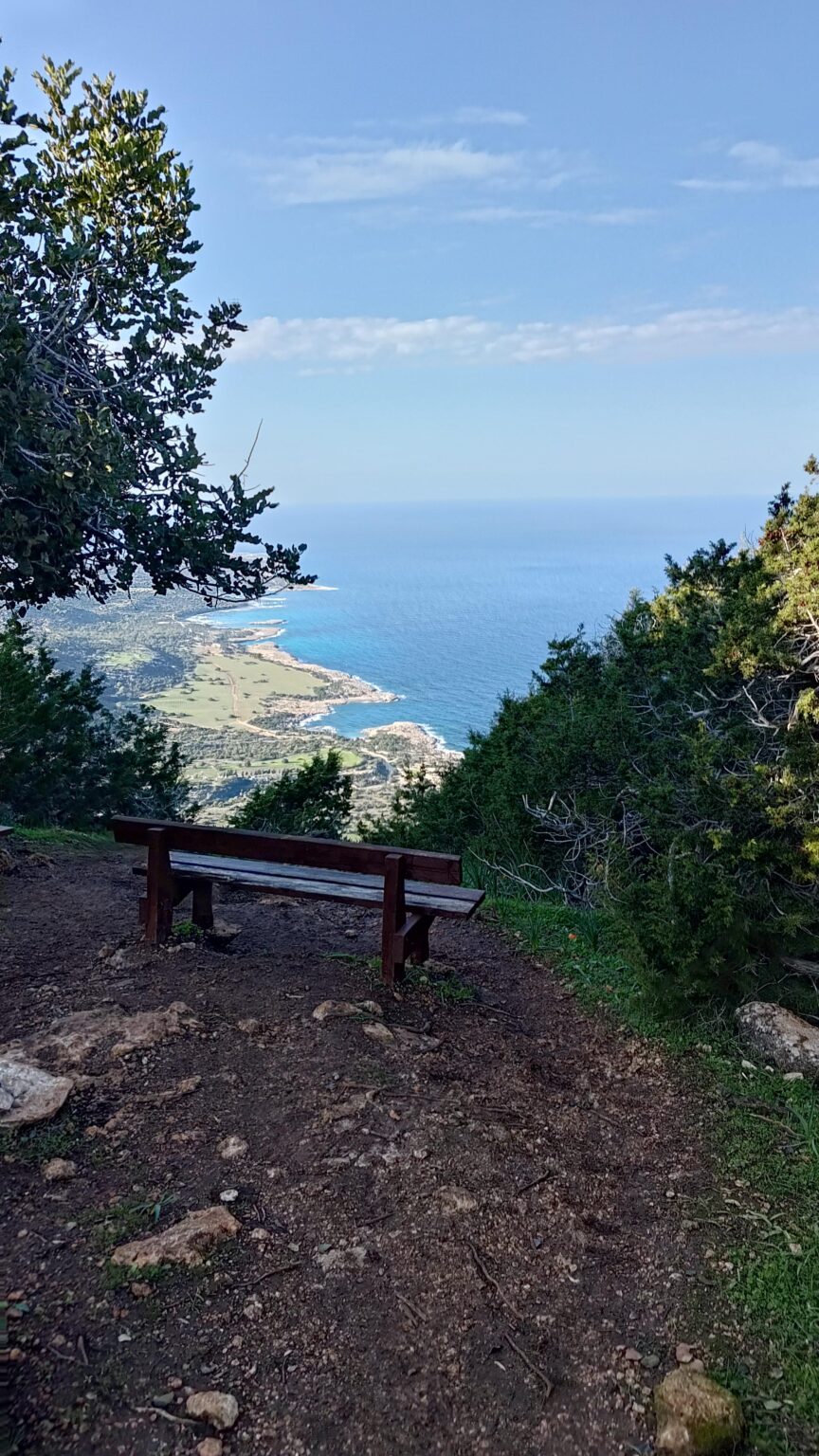 View from the peak of Aphrodite trail