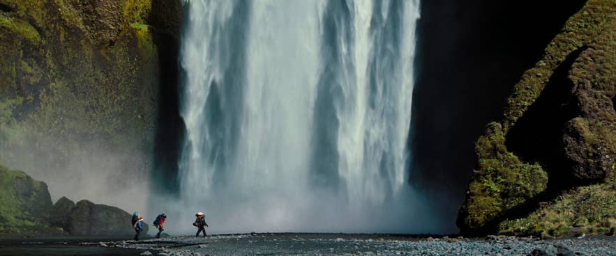 Skogafoss waterfall as it appears in the Hollywood film The Secret Life of Walter Mitty, starring Ben Stiller Skogafoss waterfall as it appears in the Hollywood film The Secret Life of Walter Mitty, starring Ben Stiller