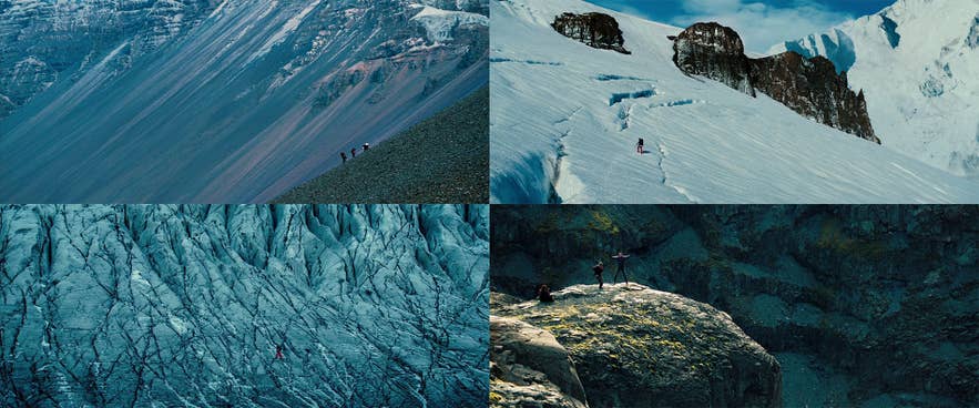 Four shots from the movie The Secret Life of Walter Mitty shot in Iceland, but representing the Afghan Himalayas Four shots from the movie The Secret Life of Walter Mitty shot in Iceland, but representing the Afghan Himalayas
