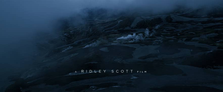 The opening of the film Prometheus, shot in Iceland The opening of the film Prometheus, shot in Iceland