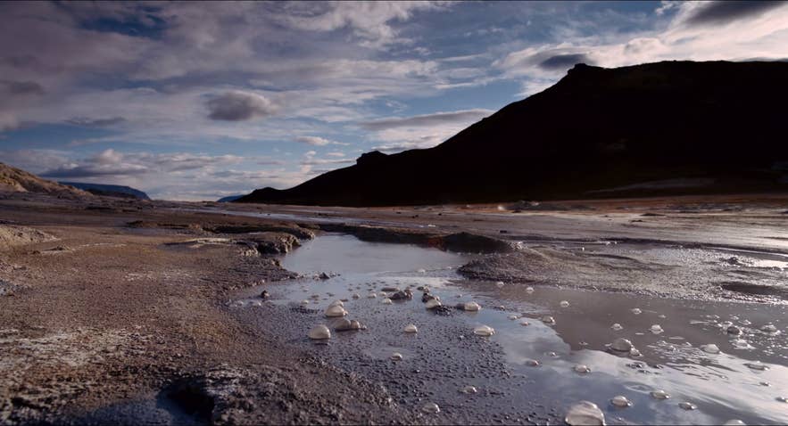 Krafla geothermal area in Iceland in the movie Tree of Life Krafla geothermal area in Iceland in the movie Tree of Life