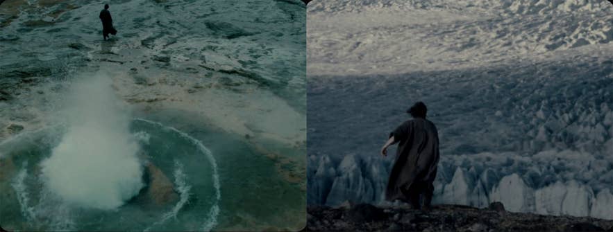 The climax sequences at the end of the movie Faust, shot in Iceland The climax sequences at the end of the movie Faust, shot in Iceland