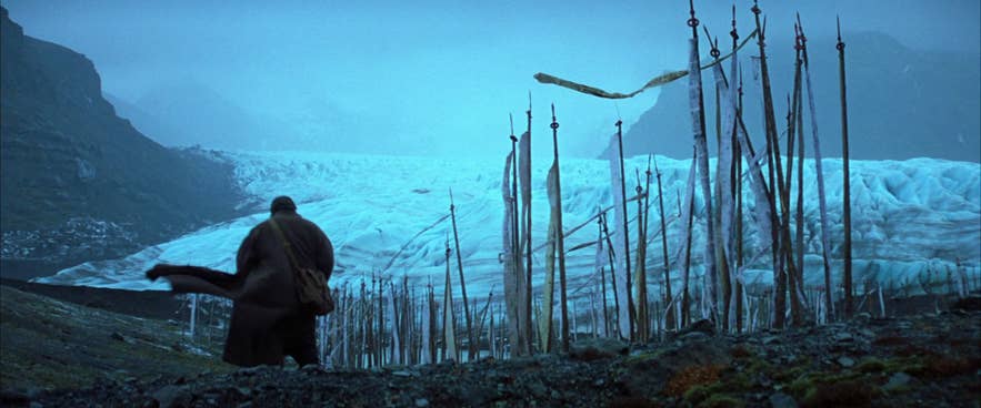 Svinafellsjokull glacier in the movie Batman Begins Svinafellsjokull glacier in the movie Batman Begins