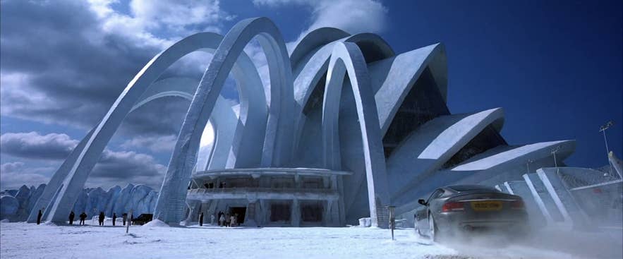 The ice palace of the villain in Die Another Day, shot in Iceland The ice palace of the villain in Die Another Day, shot in Iceland