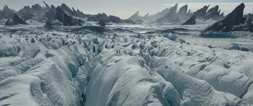 Frozen glacier landscape in Iceland featured in Dungeons and Dragons fantasy film. Frozen glacier landscape in Iceland featured in Dungeons and Dragons fantasy film.