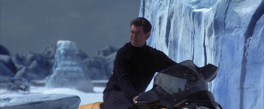 James Bond on a snowmobile in Iceland James Bond on a snowmobile in Iceland