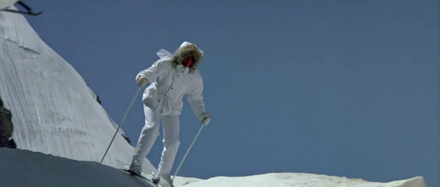 James Bond skiing in A View to a Kill, shot in Iceland James Bond skiing in A View to a Kill, shot in Iceland