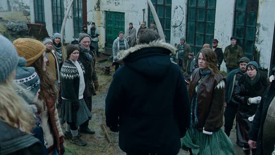 Justice League utilized Icelanders for extras in this scene shot in the Westfjords Justice League utilized Icelanders for extras in this scene shot in the Westfjords