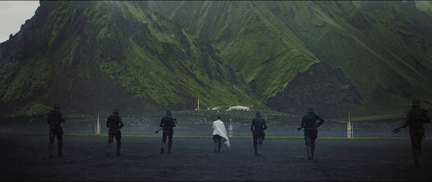 Myrdalssandur black sand desert as it appears in Rouge One: A Star Wars Story Myrdalssandur black sand desert as it appears in Rouge One: A Star Wars Story