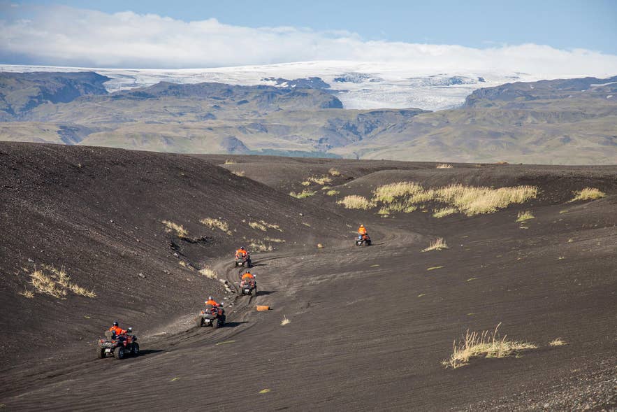 Riding across Myrdalssandur on an ATV is a truly thrilling experience Riding across Myrdalssandur on an ATV is a truly thrilling experience